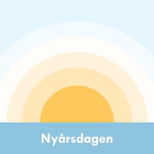 Nyårssol blue modern-simple