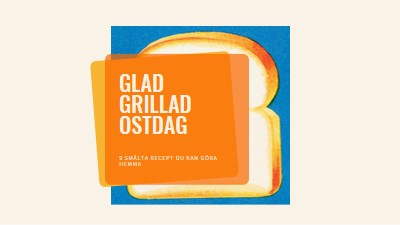 Glad grillad ostdag orange modern-bold