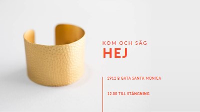 Kom och säg hej white modern-bold