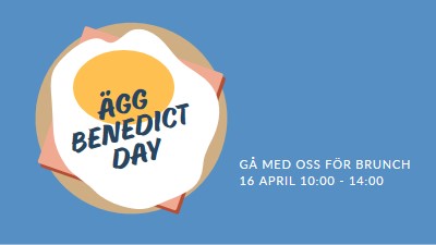 Ägg Benedict Day blue whimsical-color-block