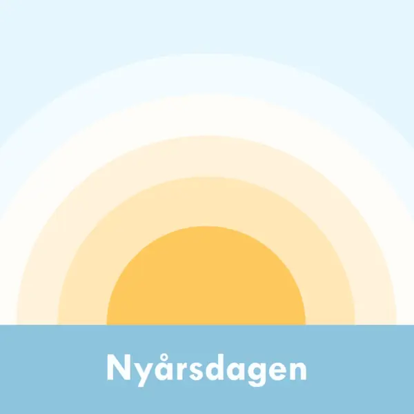 Nyårssol blue modern-simple