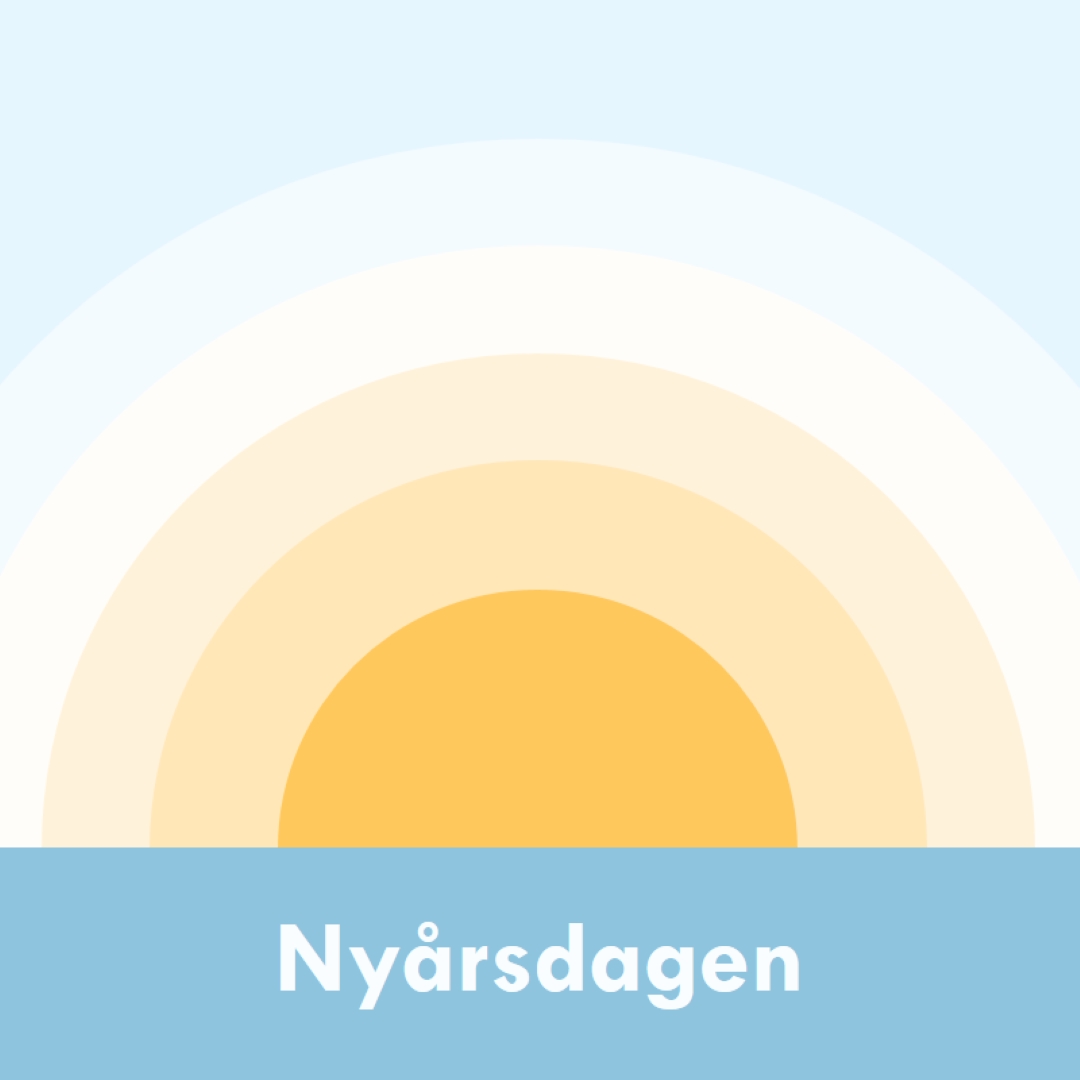 Nyårssol blue modern-simple