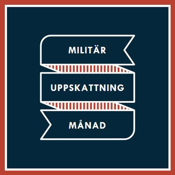 Fira militär uppskattningsmånad blue modern-simple