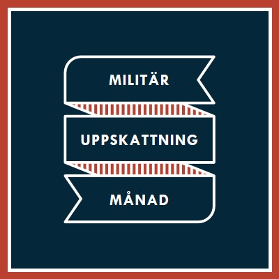 Fira militär uppskattningsmånad blue modern-simple