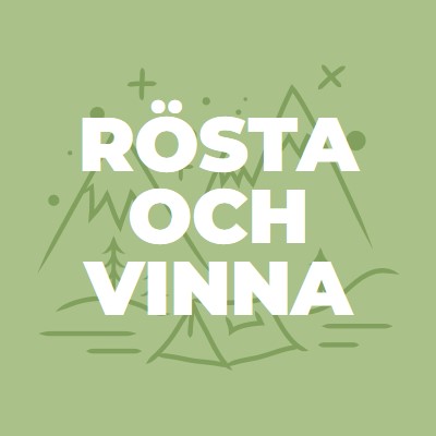 Rösta och vinna green whimsical-line