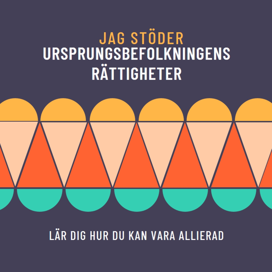 Stöd ursprungsbefolkningars rättigheter blue modern-color-block