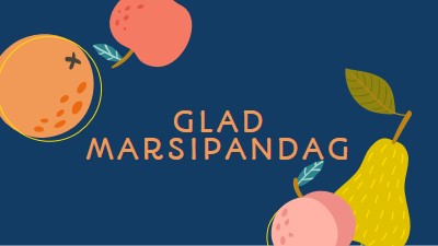 Glad marsipandag blue whimsical-line