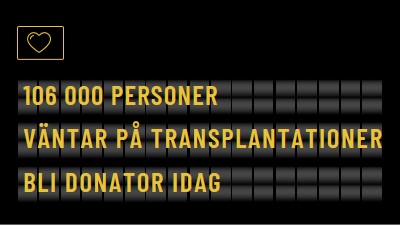 Bli organdonator idag black modern-bold