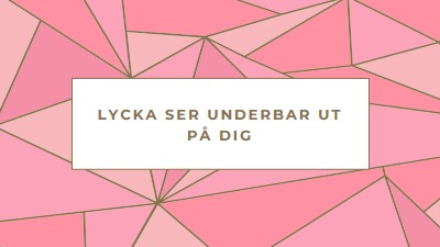 Lyckliga returer pink modern-simple