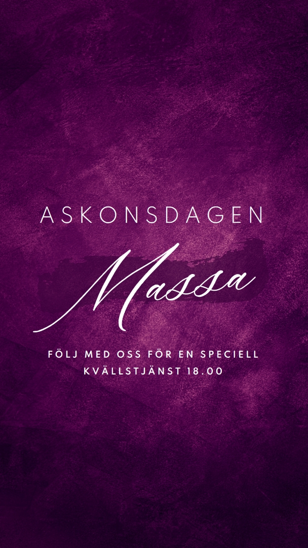 Ash Wednesday Mass purple modern-simple