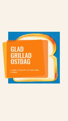 Glad grillad ostdag orange modern-bold