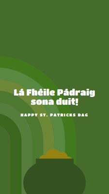 Happy St. Patricks dag green vintage-retro