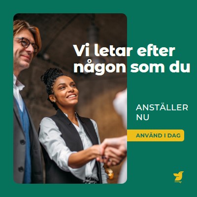 Vi letar efter någon som du green modern,simple,corporate,minimal,neutral,geometric