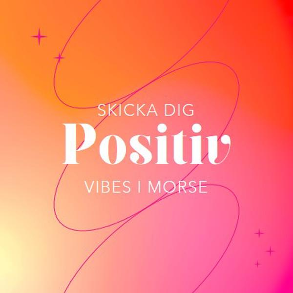 Önskar dig positivitet pink modern,line,gradient,simple,typographic