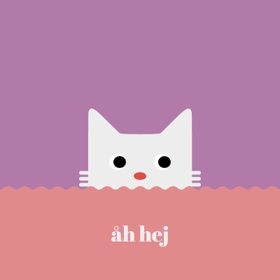 Åh, hej red cute,simple,cat,neutral,bright,fun