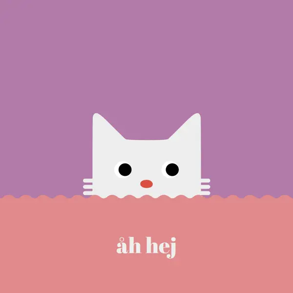 Åh, hej red cute,simple,cat,neutral,bright,fun