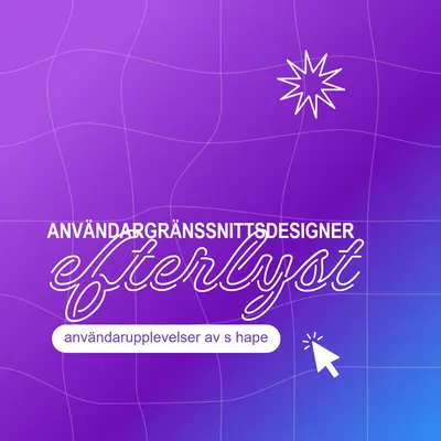 Användargränssnitt/användargränssnittsdesigner sökes purple bold,playful,digital,grid,neon,gradient