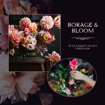 Rabatt för ditt första köp black dark,moody,floral