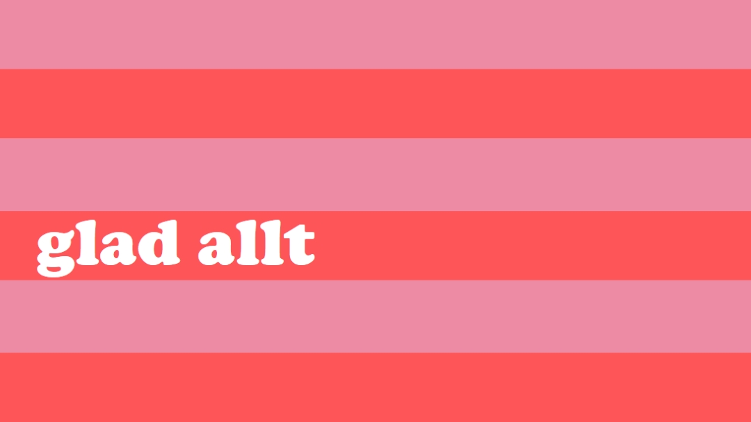 Allt är gott pink modern-bold