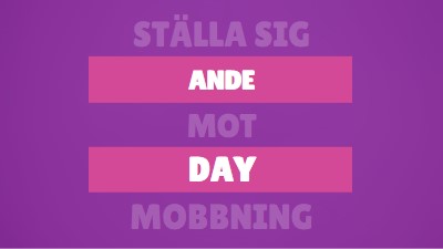 Stå upp mot mobbning purple modern-bold