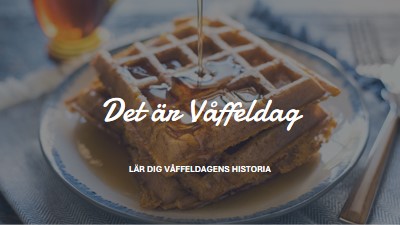 Det är Våffeldag blue modern-simple