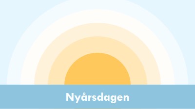 Nyårssol blue modern-simple