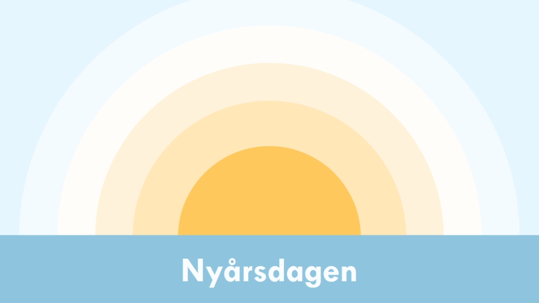 Nyårssol blue modern-simple