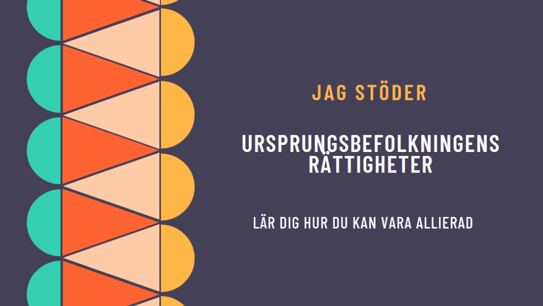 Stöd ursprungsbefolkningars rättigheter blue modern-color-block