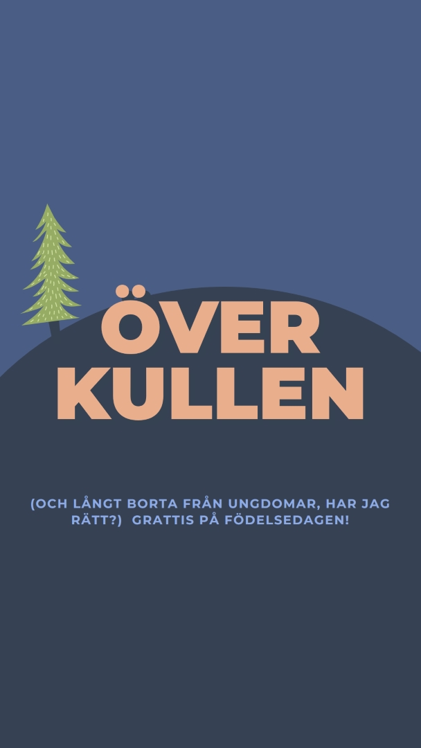 Över kullen blue modern-bold