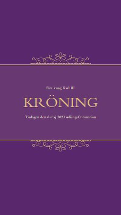 Ett kungligt tillkännagivande purple modern-simple