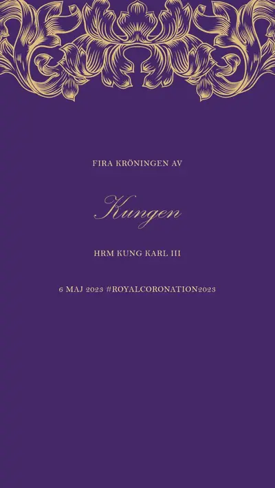 En kröning som passar en kung purple modern-simple