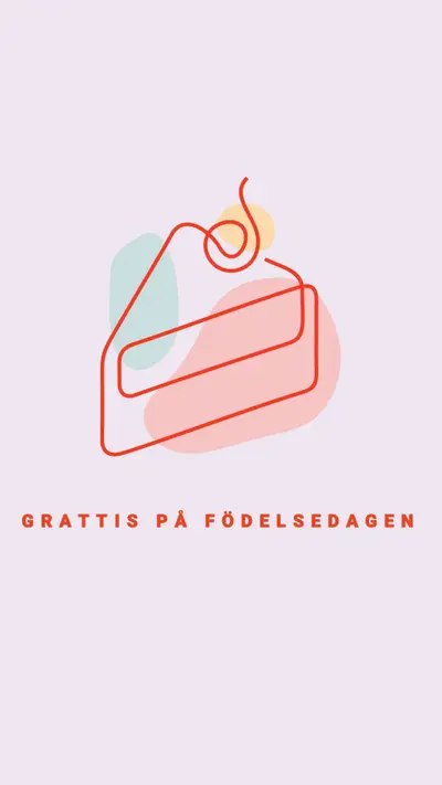 En bit grattis på födelsedagen purple whimsical-line