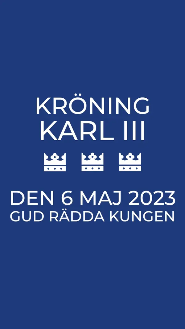 Gud rädda kungen blue modern-bold
