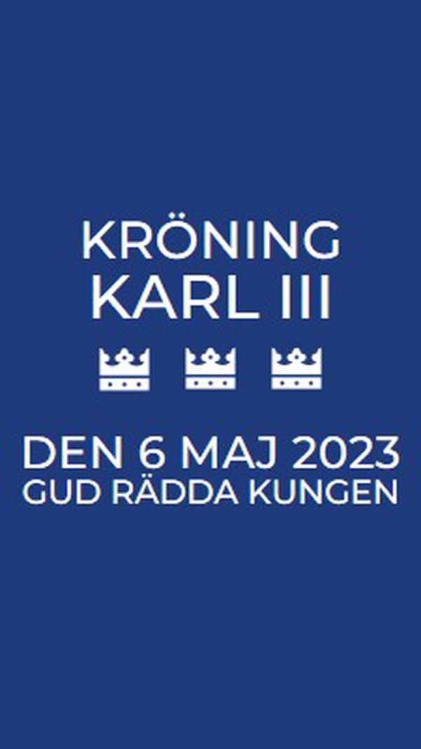 Gud rädda kungen blue modern-bold