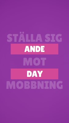 Stå upp mot mobbning purple modern-bold