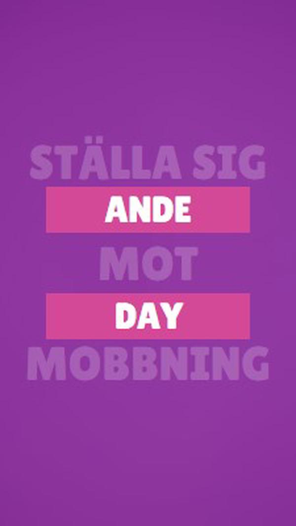 Stå upp mot mobbning purple modern-bold