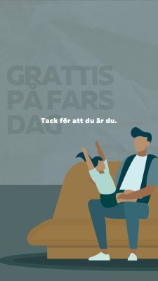 Glad fars dag blue modern-color-block