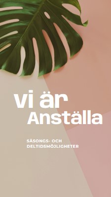 Vi anställer säsongsarbetare pink modern-simple