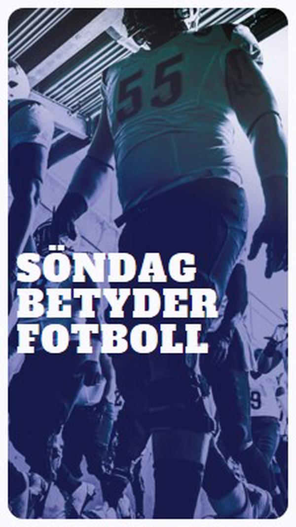 Söndag betyder fotboll purple modern-bold