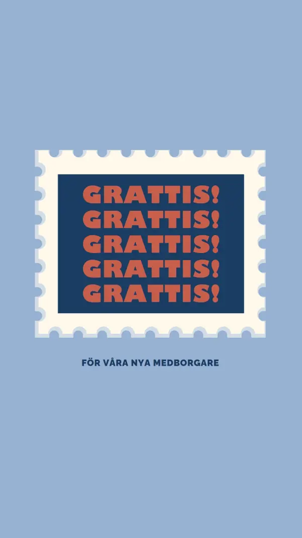 Grattis till våra nya medborgare blue modern-simple