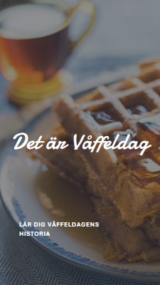 Det är Våffeldag blue modern-simple