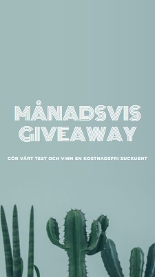 Månatligt giveaway-test green modern-simple