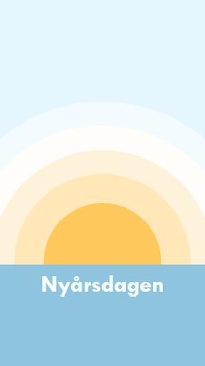Nyårssol blue modern-simple
