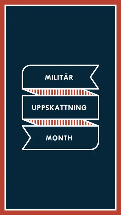 Fira militär uppskattningsmånad blue modern-simple
