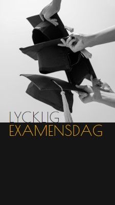 Glad examensdag black modern-simple