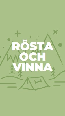 Rösta och vinna green whimsical-line