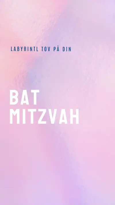 Firar din bat mitzvah pink modern-simple