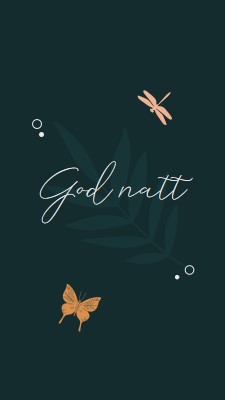 En enkel god natt blue whimsical,bohemian,graphic,simple,motif,handwriting,illustration,