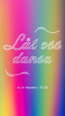 Låt oss dansa, du är inbjuden pink bold,bright,typographic