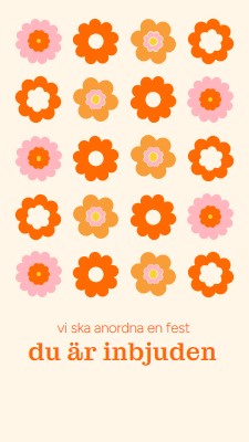 Vi anordnar en fest orange bold,fun,graphic